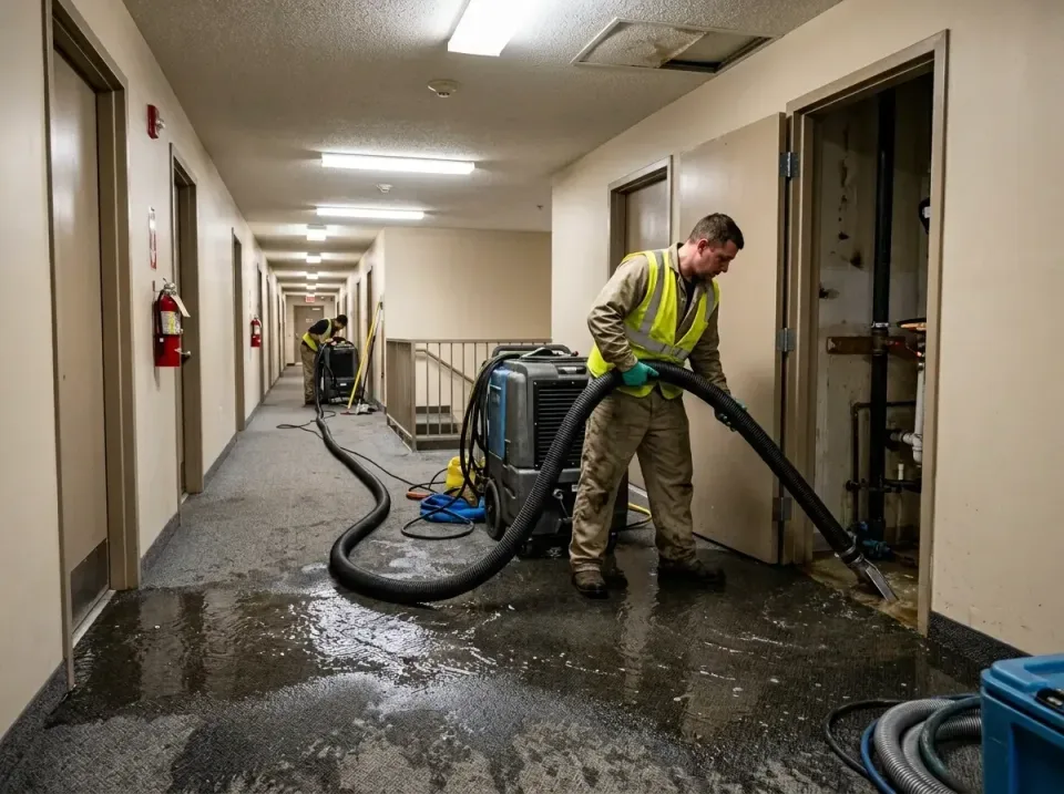 multi-unit-apartment-hallway-f-005 — frequently asked questions, Emergency Burst Pipe Water Extraction & Removal in West Chi…